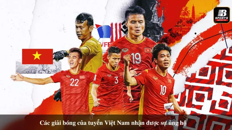Các giải bóng có sự góp mặt của tuyển Việt Nam nhận được sự ủng hộ
